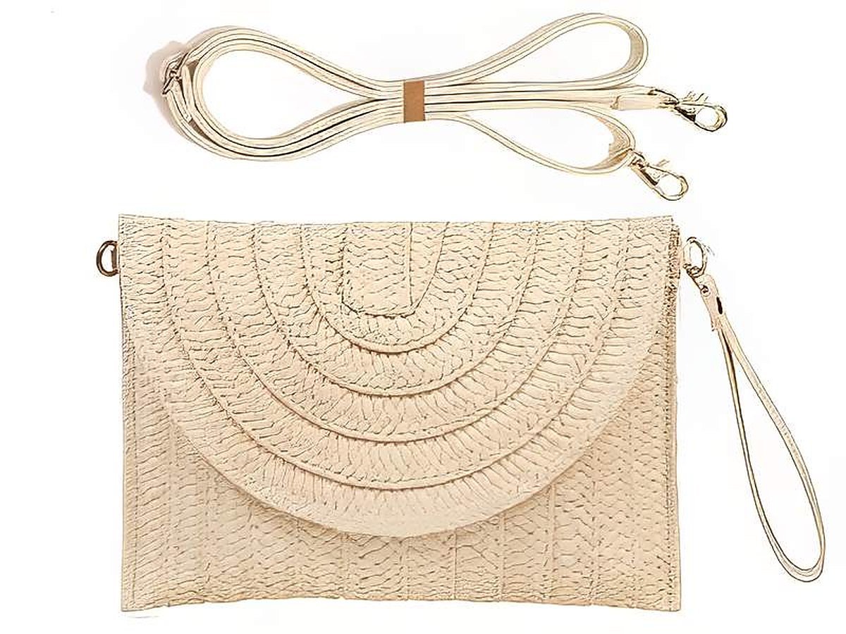 Woven straw basket