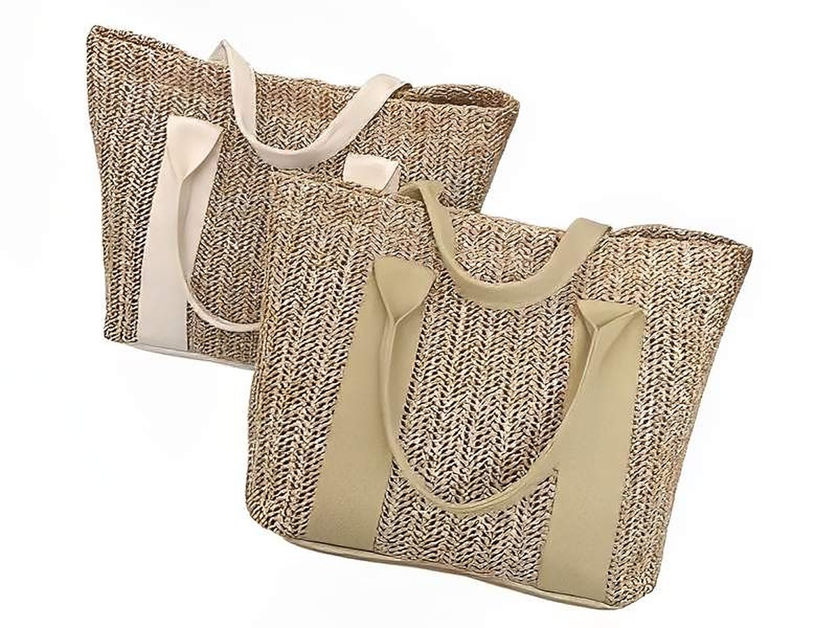 Straw beach bag