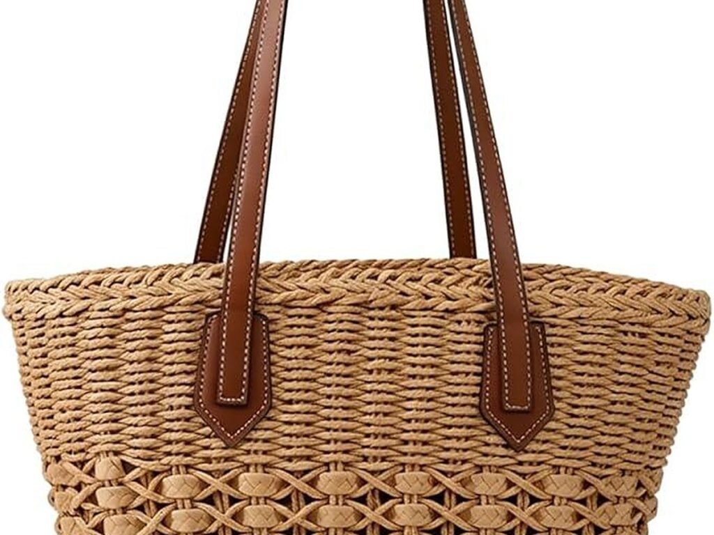 Summer Woven Shoulder Tote