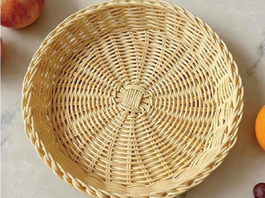 Round Straw Serving Tray
