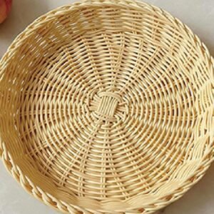 Round Straw Serving Tray