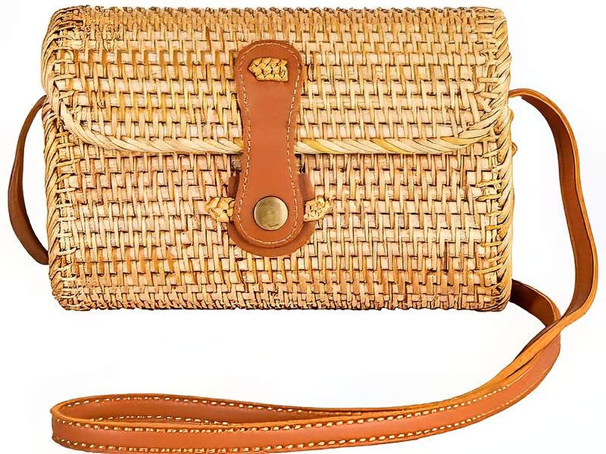 Raffia Crossbody Bag